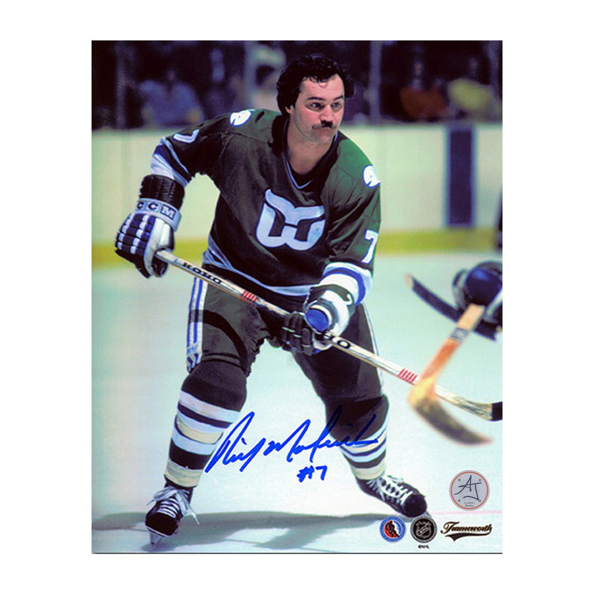 Rick MacLeish Autographed Hartford Whalers Hockey 8x10 Photo product image 1, provided for visual reference and product