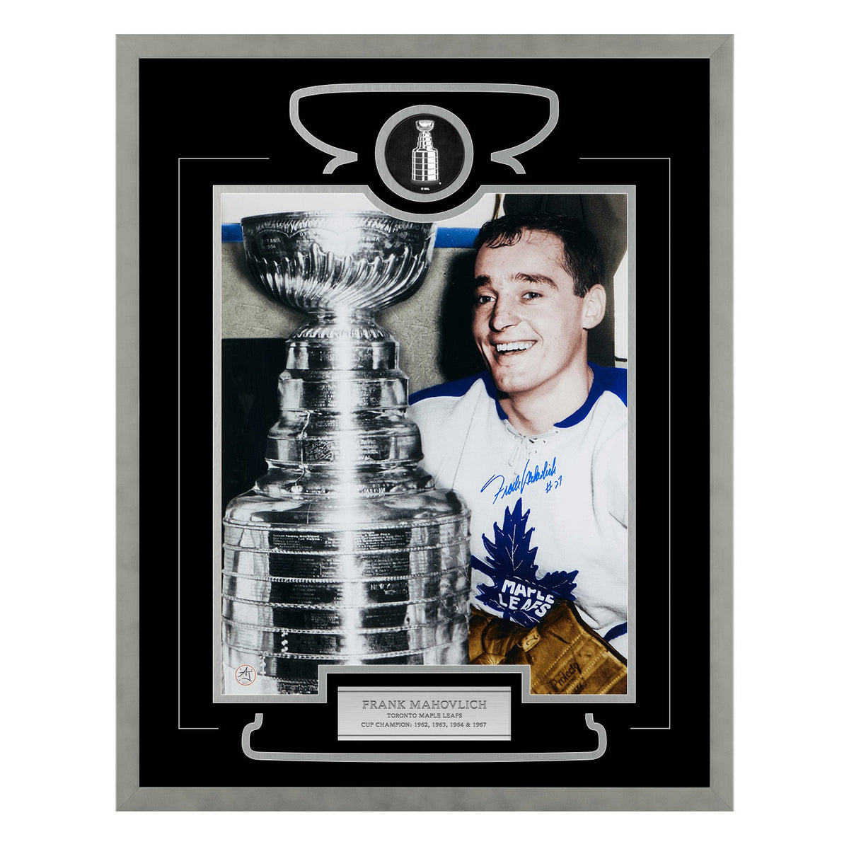 Frank Mahovlich Signed Toronto Maple Leafs Cup Champion Graphic 26x32 Frame product image 1, provided for visual reference