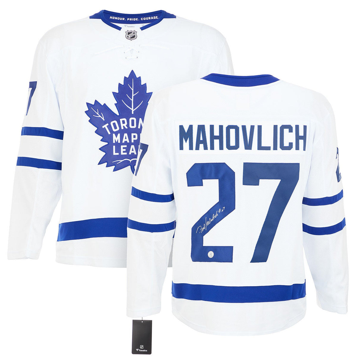 Frank Mahovlich Signed Toronto Maple Leafs White Fanatics Breakaway Jersey product image 3, provided for visual reference