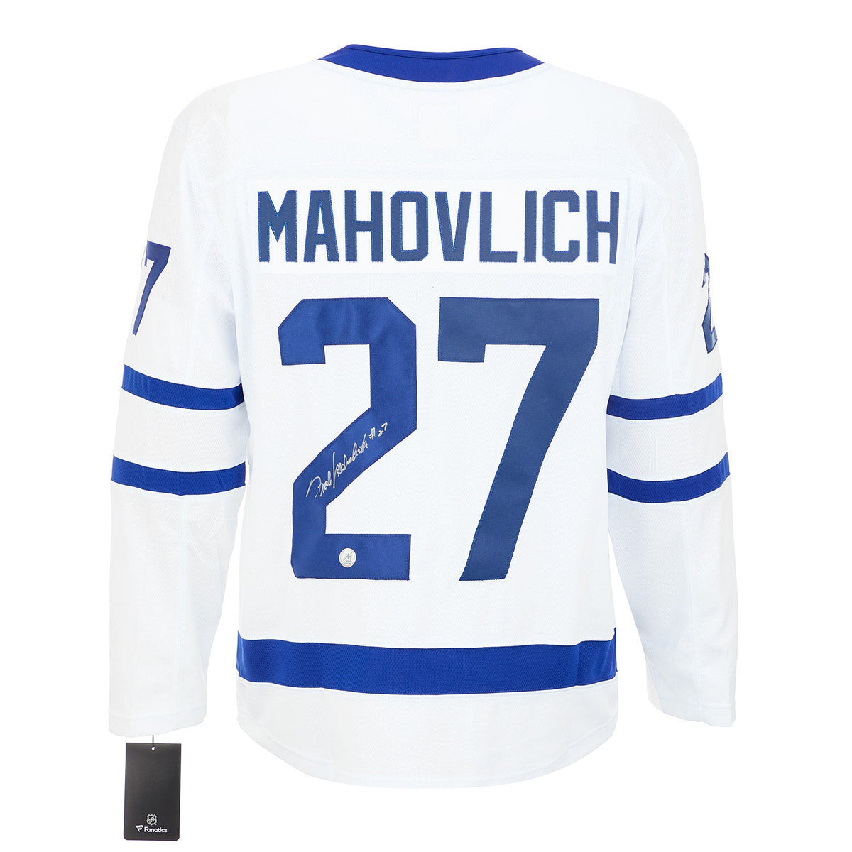 Frank Mahovlich Signed Toronto Maple Leafs White Fanatics Breakaway Jersey product image 1, provided for visual reference