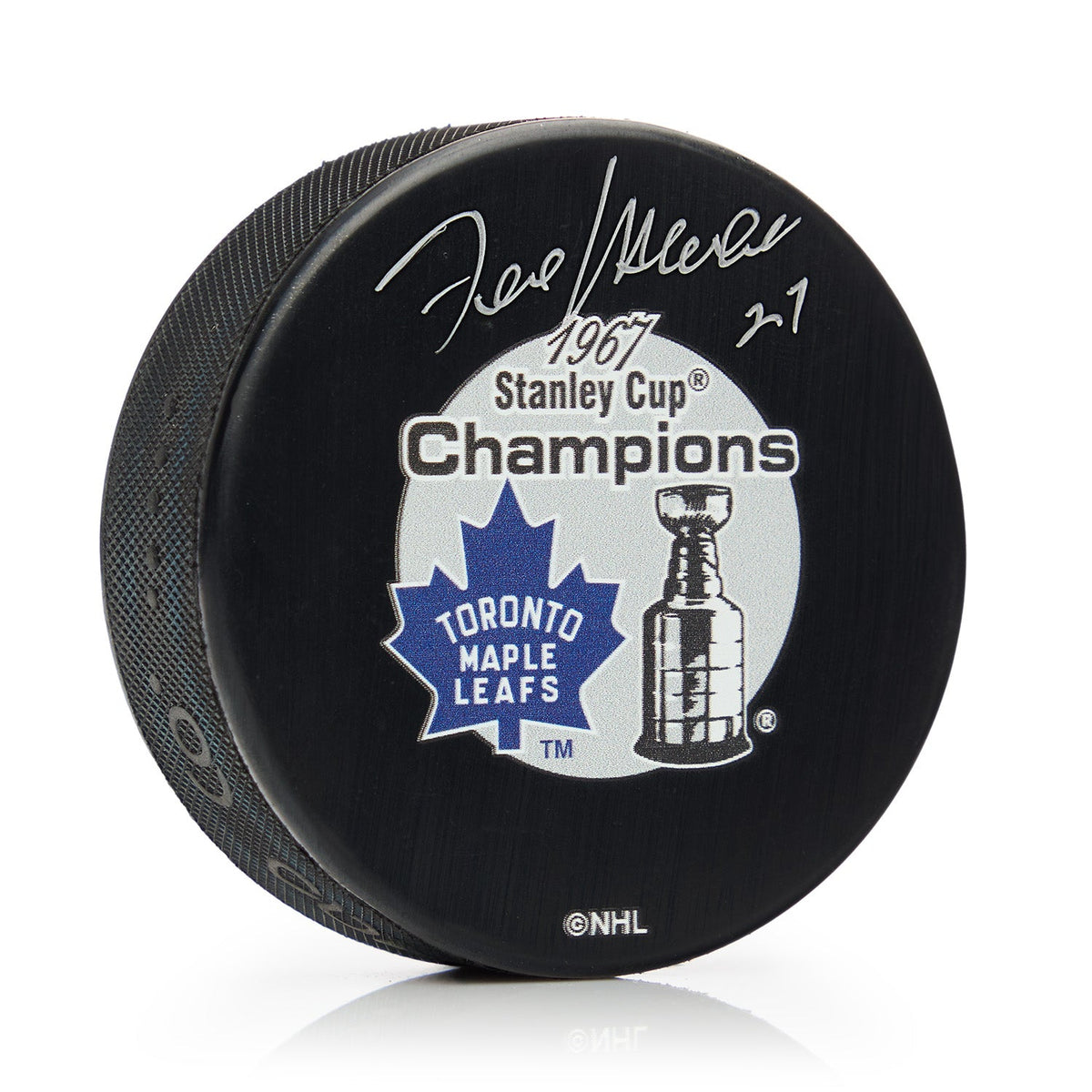 Frank Mahovlich Signed Toronto Maple Leafs 1967 Stanley Cup Puck product image 1, provided for visual reference and product