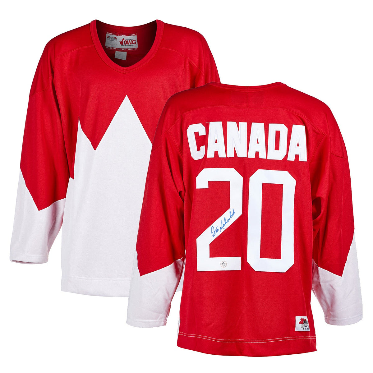 Pete Mahovlich 1972 Summit Series Signed Team Canada Hockey Jersey product image 3, provided for visual reference and