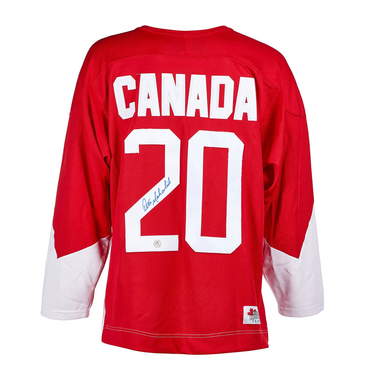 Pete Mahovlich 1972 Summit Series Signed Team Canada Hockey Jersey product image 1, provided for visual reference and