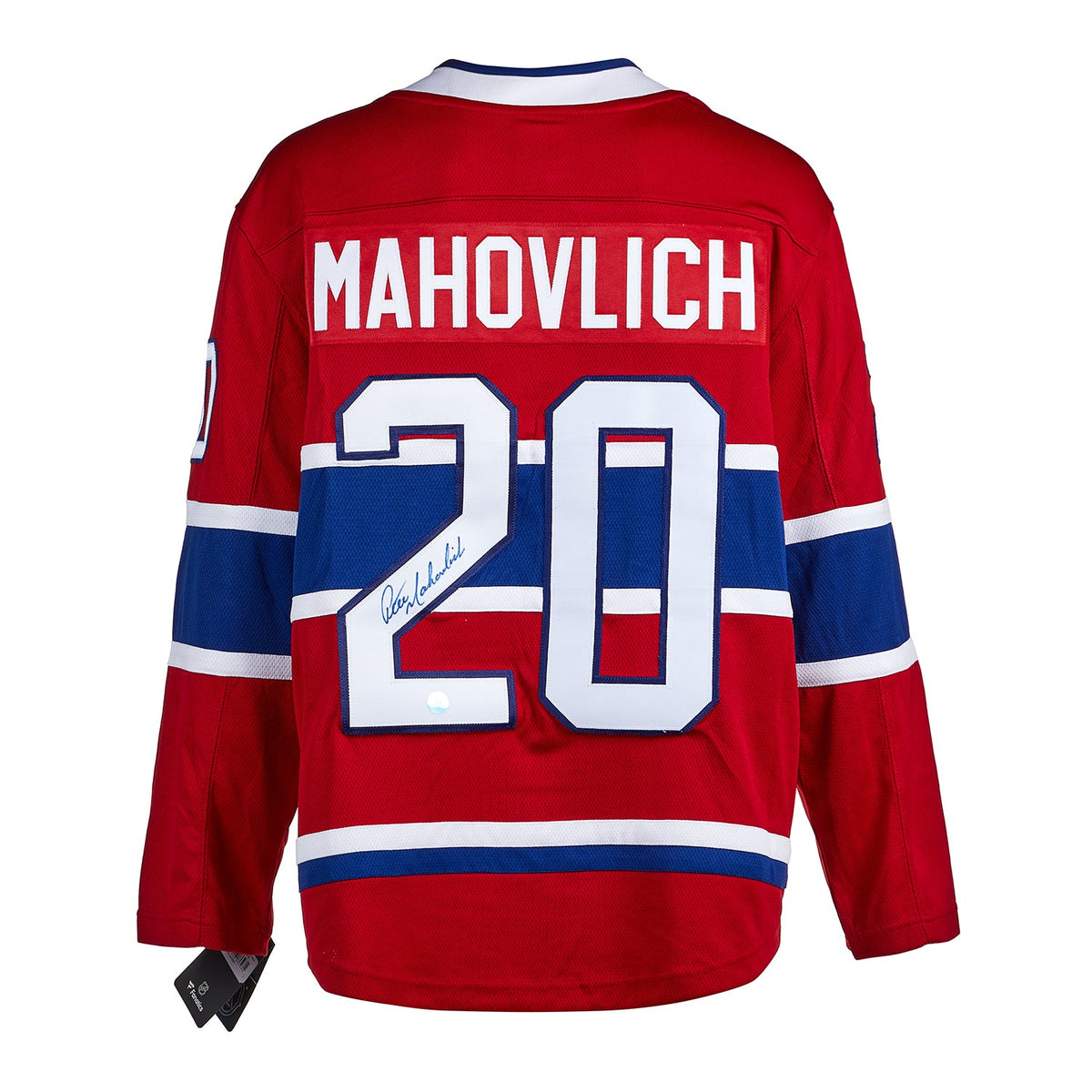 Peter Mahovlich Autographed Montreal Canadiens Fanatics Breakaway Jersey product image 1, provided for visual reference and