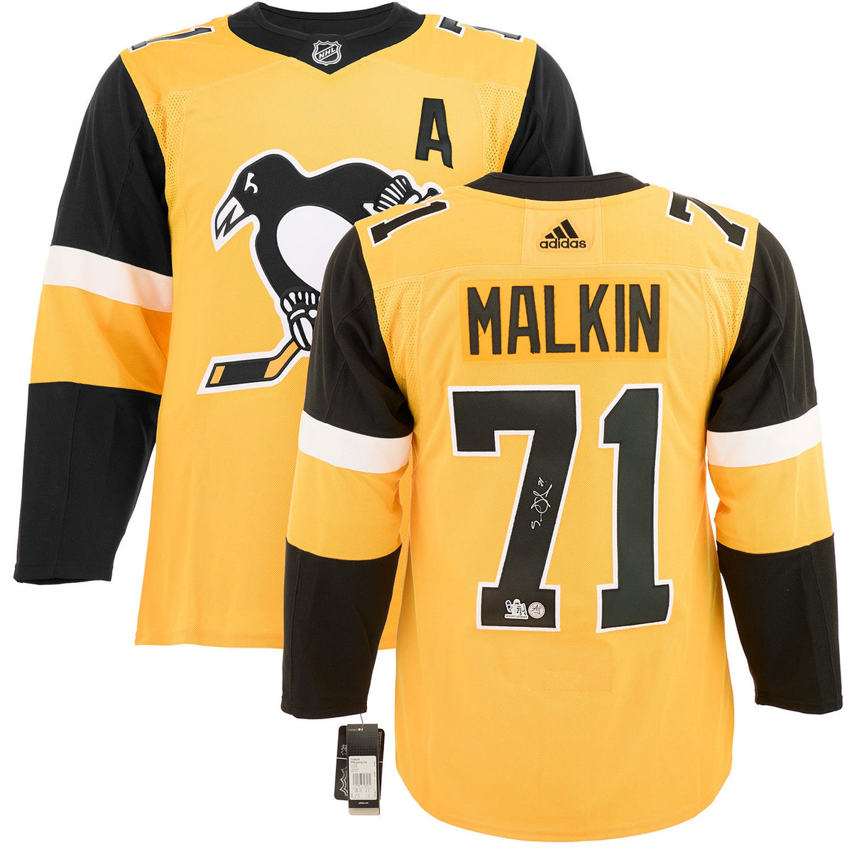 Evgeni Malkin Signed Pittsburgh Penguins Alternate adidas Jersey product image 3, provided for visual reference and product