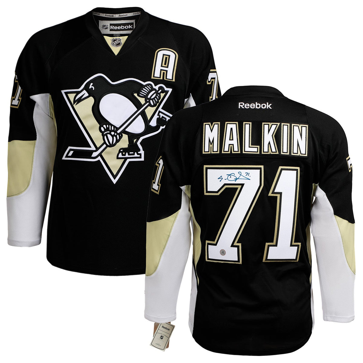 Evgeni Malkin Signed Pittsburgh Penguins Vintage Reebok Jersey product image 3, provided for visual reference and product