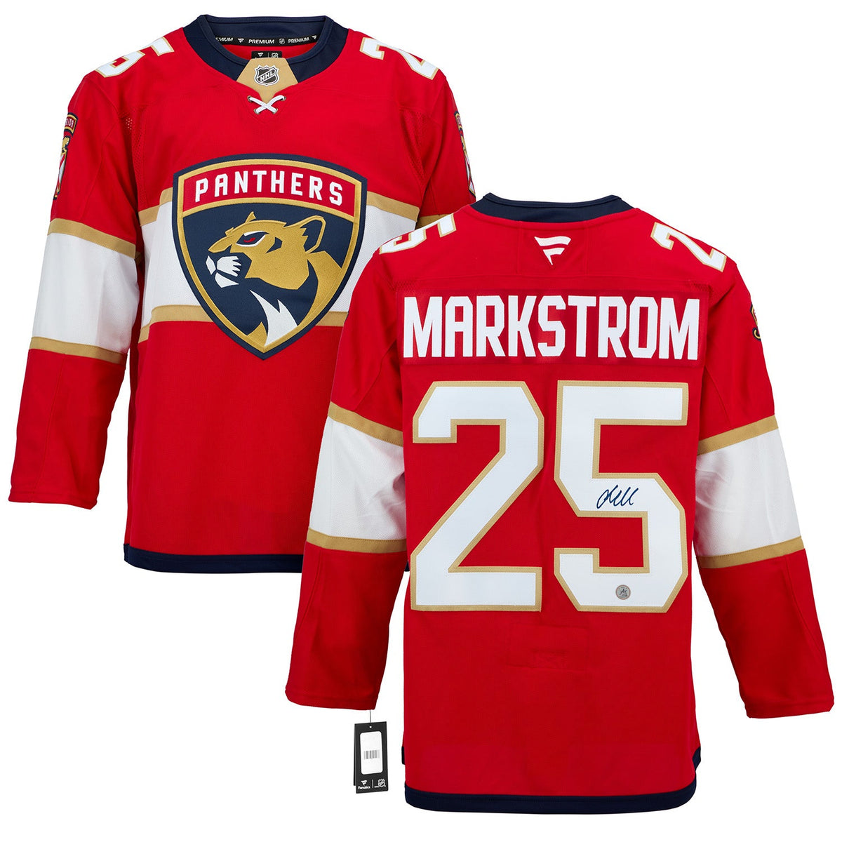 Jacob Markstrom Signed Florida Panthers Fanatics Premium Jersey product image 3, provided for visual reference and product