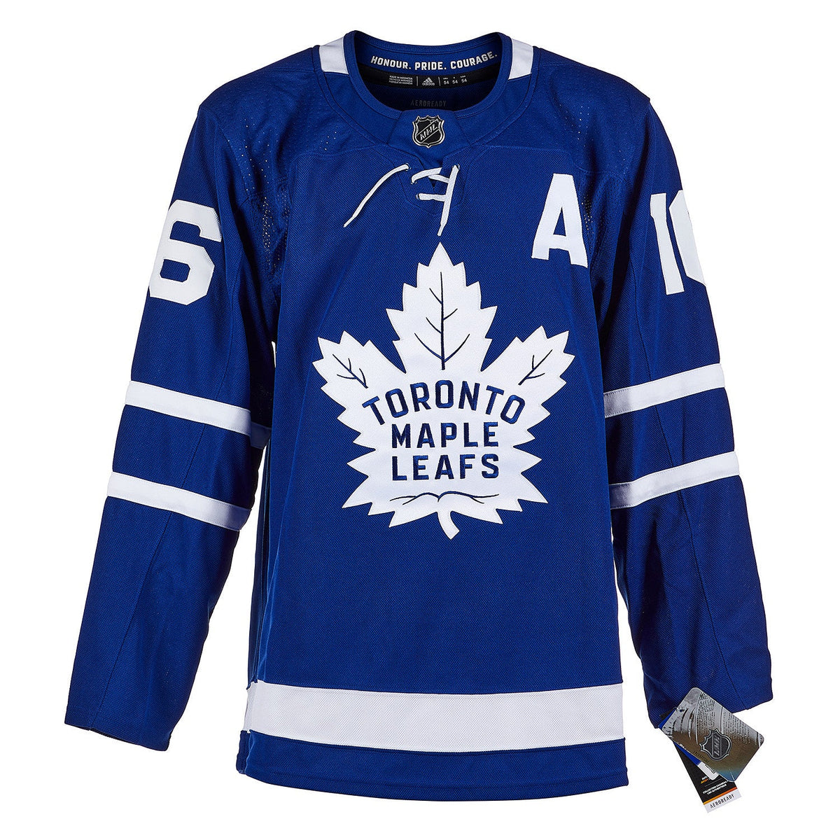 Mitch Marner Autographed Toronto Maple Leafs Blue adidas Jersey product image 2, provided for visual reference and product