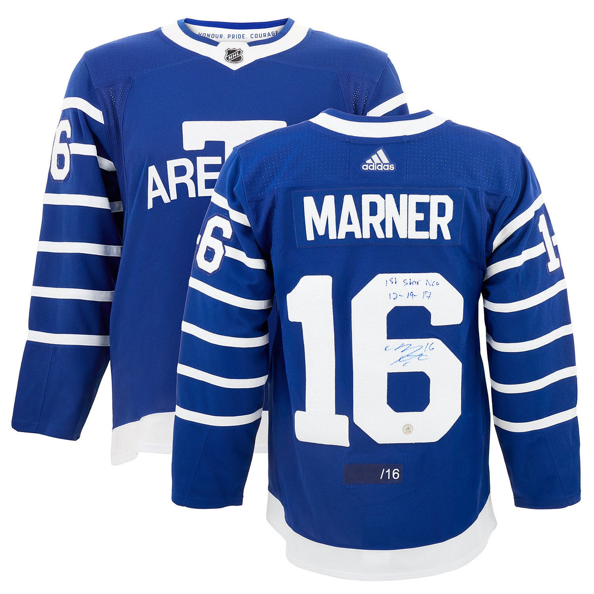 Mitch Marner Toronto Arenas Signed 1st Star Century Game adidas Jersey #/16 product image 3, provided for visual reference
