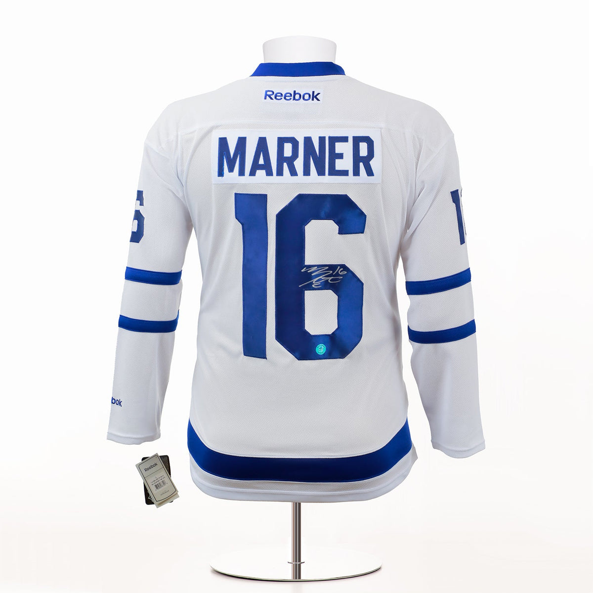 Mitch Marner Signed Toronto Maple Leafs 1st Game White Vintage Reebok Jersey product image 1, provided for visual reference