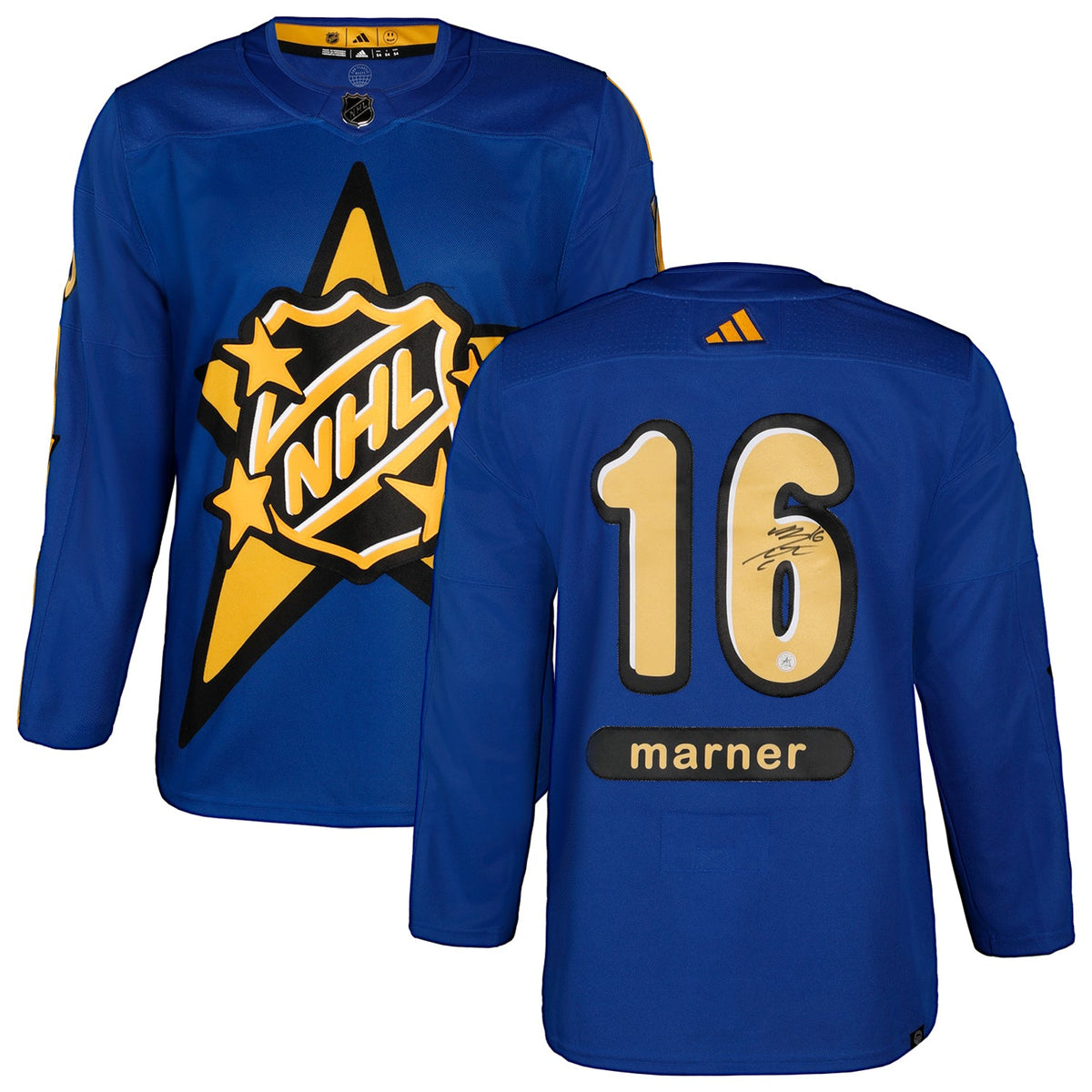 Mitch Marner Signed 2024 NHL All-Star Game Blue adidas Jersey product image 3, provided for visual reference and product