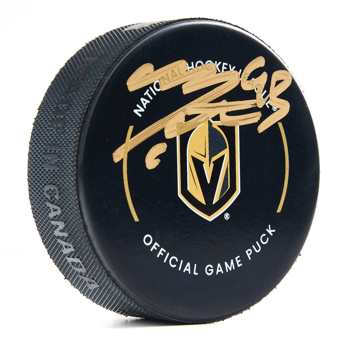 Mitch Marner Signed Vegas Golden Knights Official Game Puck product image 1, provided for visual reference and product