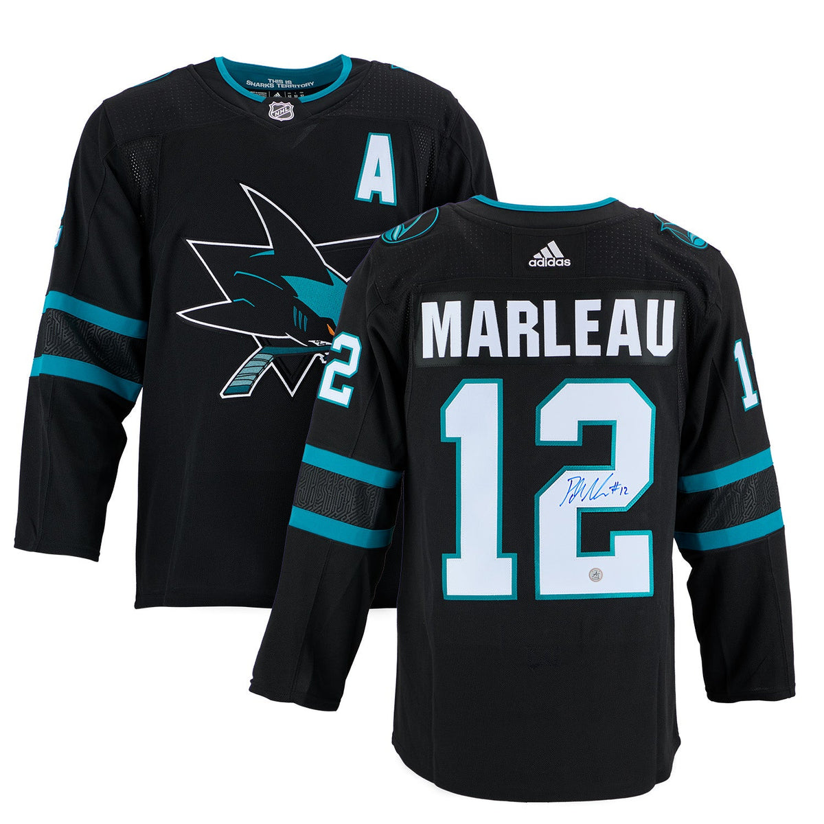 Patrick Marleau Autographed San Jose Sharks Alternate Black adidas Jersey product image 3, provided for visual reference and
