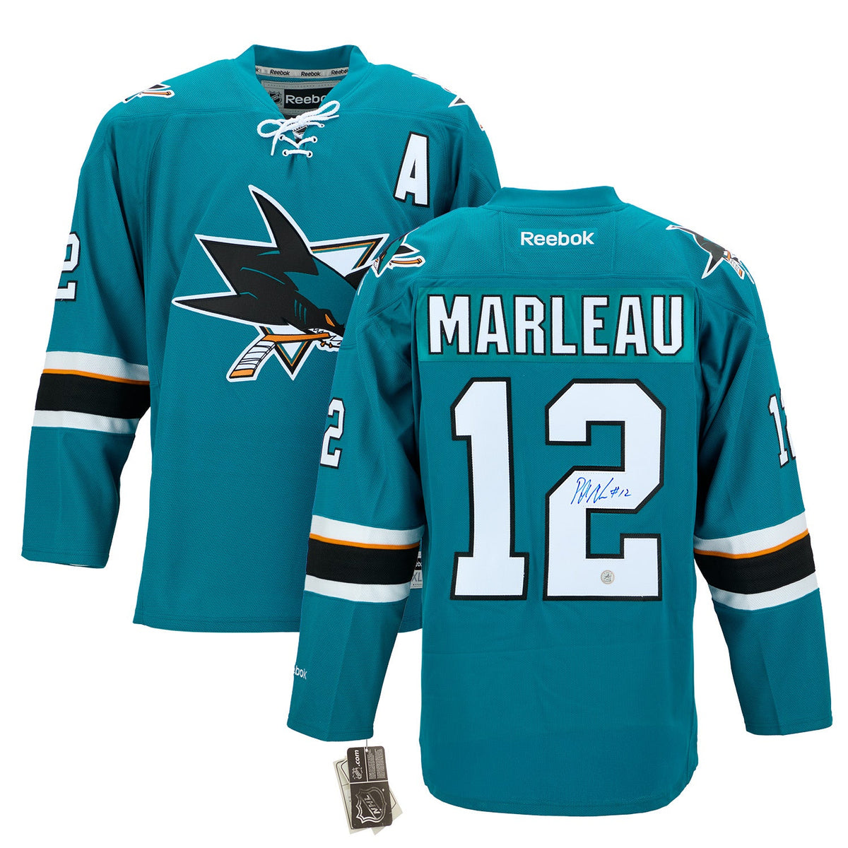 Patrick Marleau Signed San Jose Sharks Vintage Reebok Jersey product image 3, provided for visual reference and product