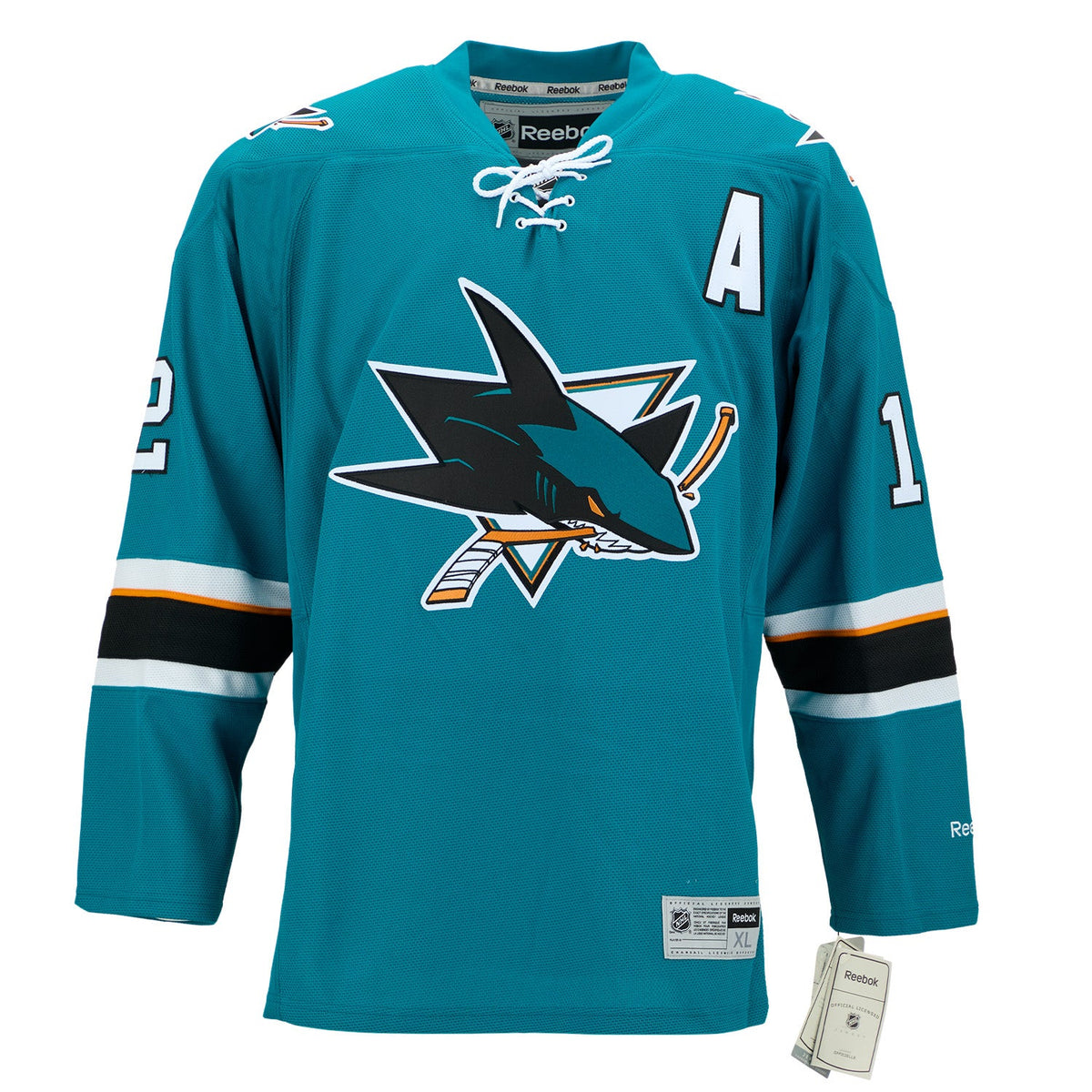 Patrick Marleau Signed San Jose Sharks Vintage Reebok Jersey product image 2, provided for visual reference and product