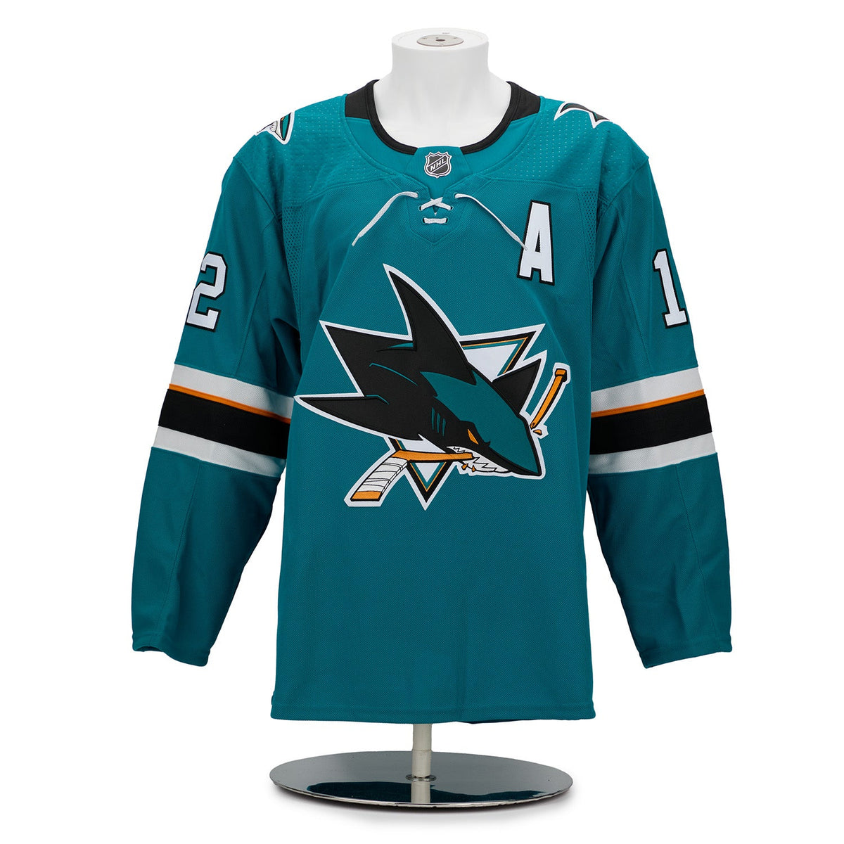 Patrick Marleau San Jose Sharks Signed & Dated Last Game adidas Jersey #1/12 product image 2, provided for visual reference