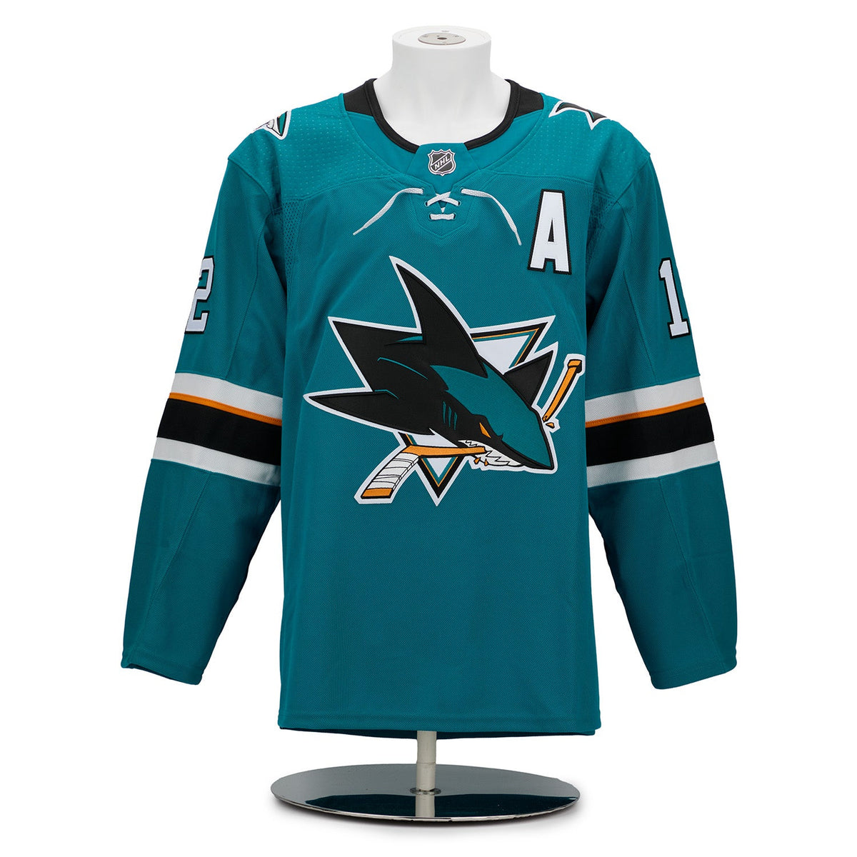 Patrick Marleau San Jose Sharks Signed & Dated Last Game adidas Jersey #12/12 product image 2, provided for visual reference