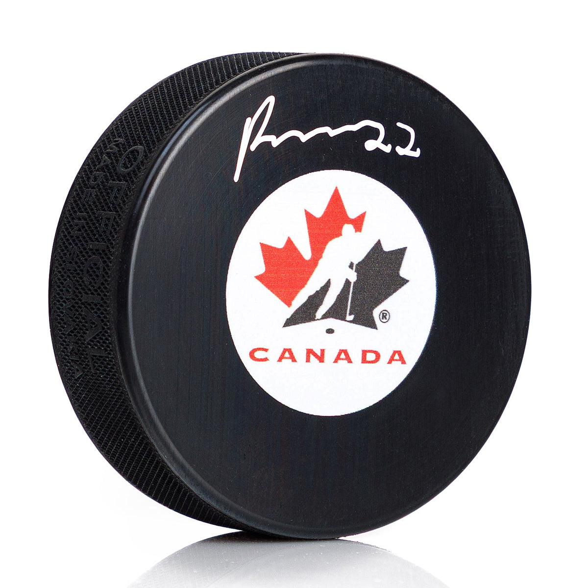 Porter Martone Autographed Team Canada Hockey Canada Puck product image 1, provided for visual reference and product detail