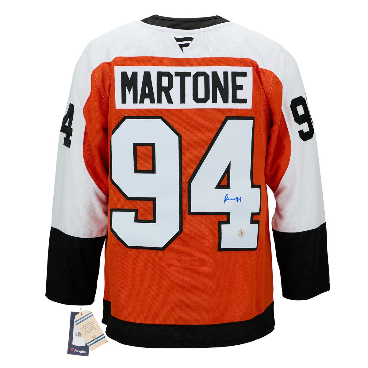 Porter Martone Signed Philadelphia Flyers Fanatics Premium Jersey product image 1, provided for visual reference and product