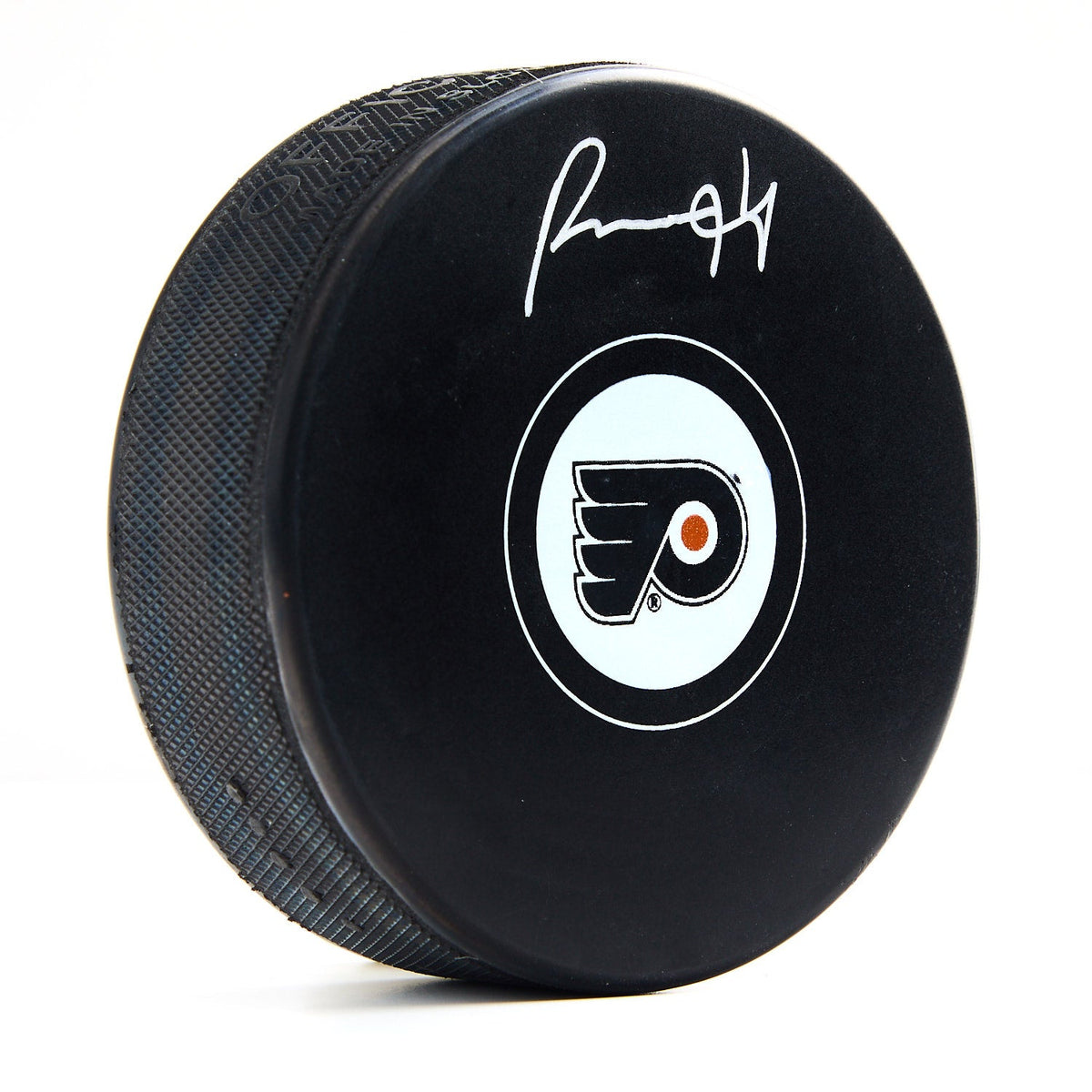 Porter Martone Autographed Philadelphia Flyers Hockey Puck product image 1, provided for visual reference and product detail