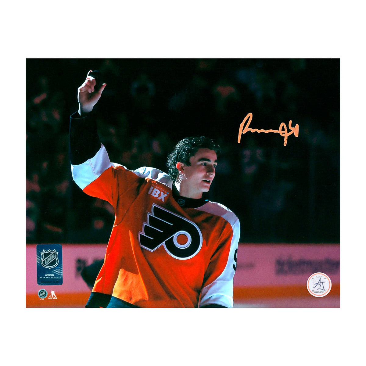 Porter Martone Signed Philadelphia Flyers 1st NHL Goal Spotlight 8x10 Photo product image 1, provided for visual reference
