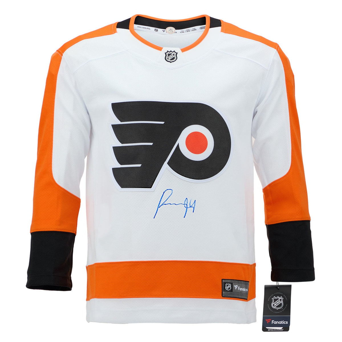 Porter Martone Signed Philadelphia Flyers Youth White Fanatics Breakaway Jersey product image 1, provided for visual
