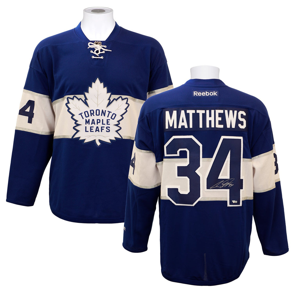 Auston Matthews Signed Toronto Maple Leafs Centennial Classic Reebok Jersey product image 3, provided for visual reference