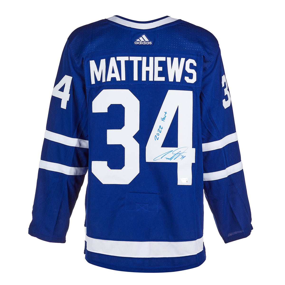 Auston Matthews Signed Toronto Maple Leafs adidas Jersey with Hart Note product image 1, provided for visual reference and