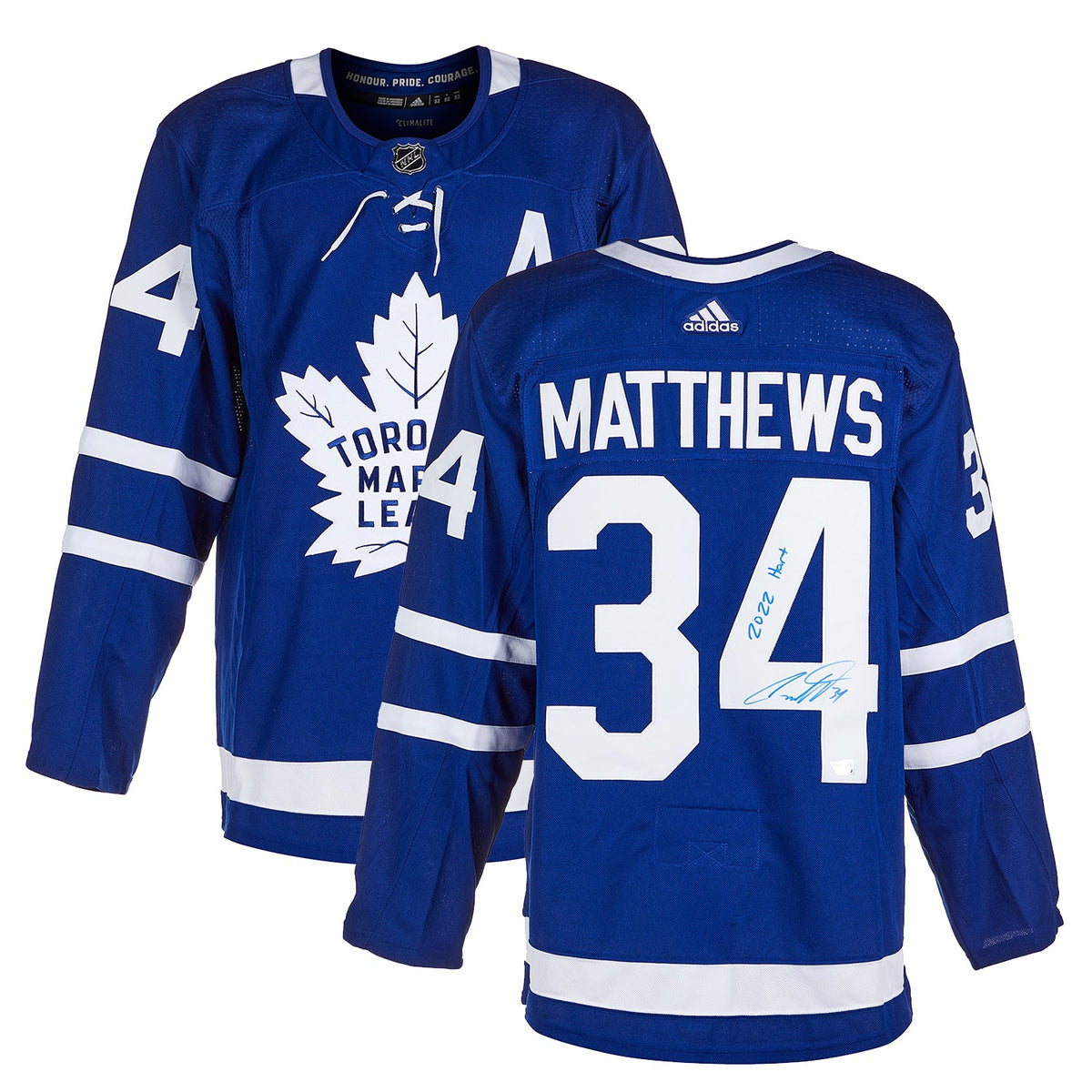 Auston Matthews Signed Toronto Maple Leafs adidas Jersey with Hart Note product image 3, provided for visual reference and