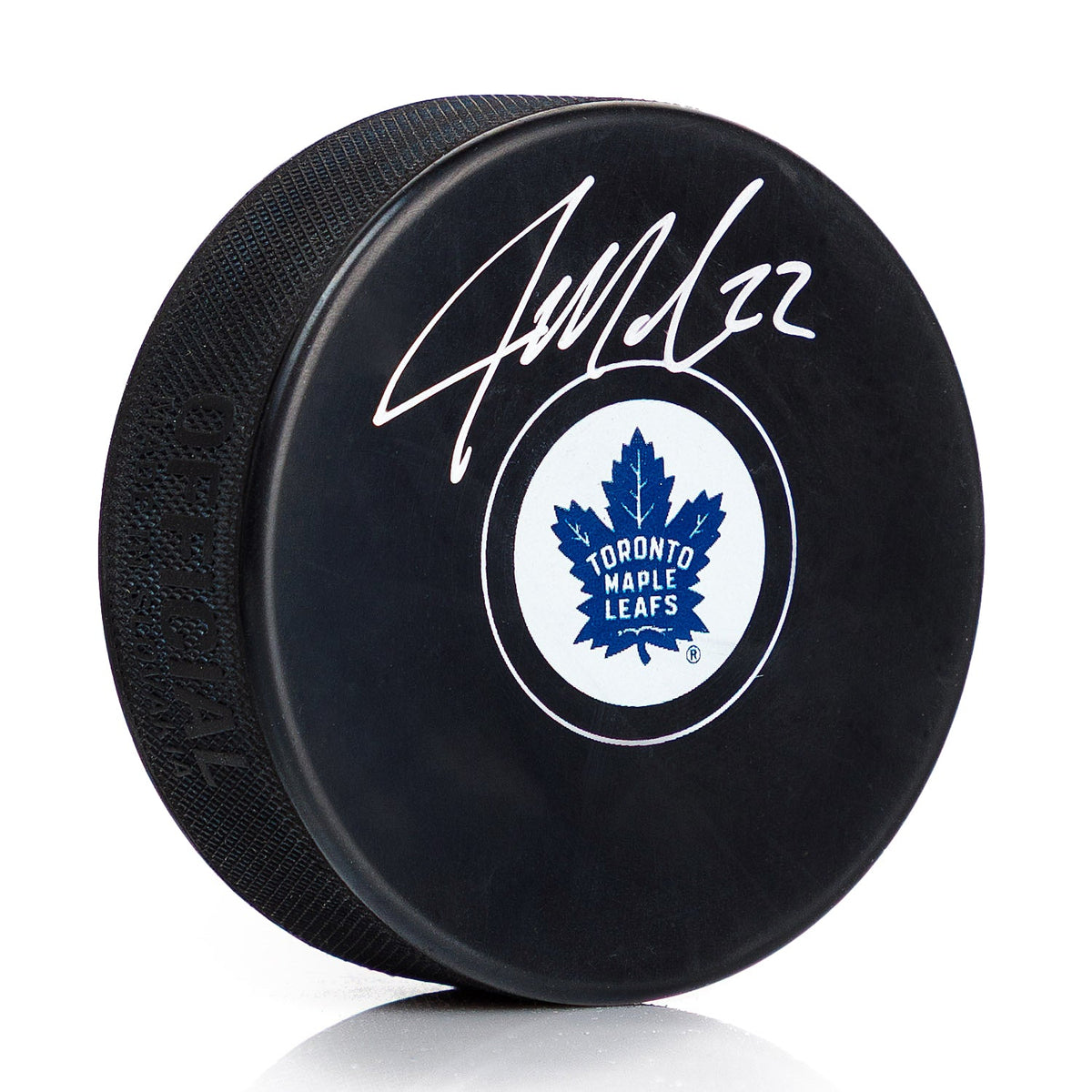 Jake McCabe Autographed Toronto Maple Leafs Hockey Puck product image 1, provided for visual reference and product detail