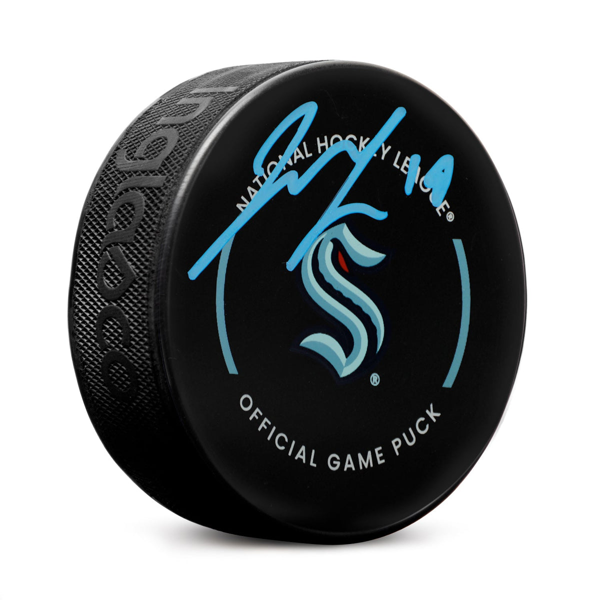 Jared McCann Signed Seattle Kraken Official Game Puck product image 1, provided for visual reference and product detail