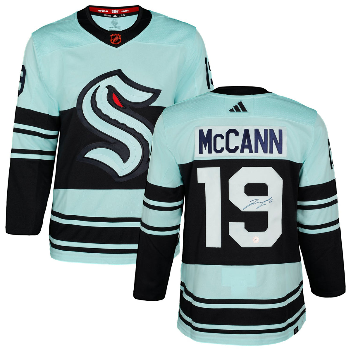 Jared McCann Signed Seattle Kraken Reverse Retro 2.0 adidas Jersey product image 3, provided for visual reference and