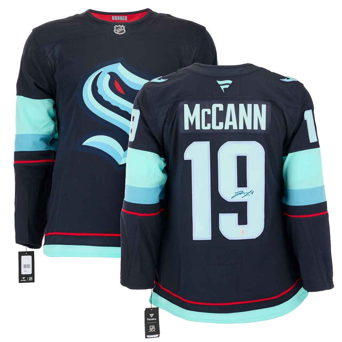 Jared McCann Autographed Seattle Kraken Fanatics Premium Jersey product image 3, provided for visual reference and product