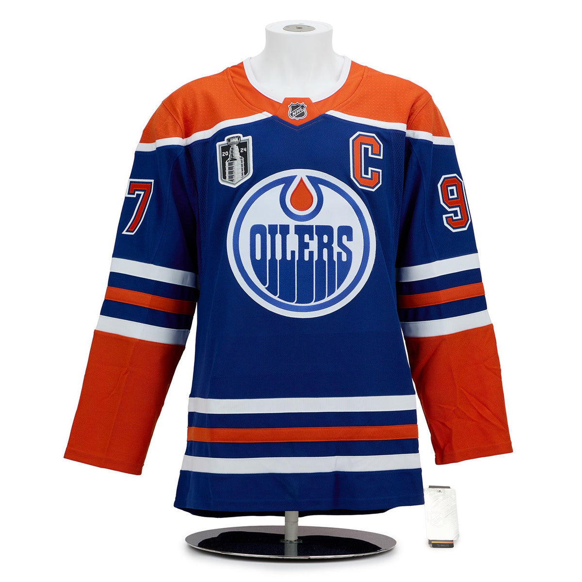 Connor McDavid Edmonton Oilers Signed 2024 Stanley Cup adidas Jersey product image 2, provided for visual reference and