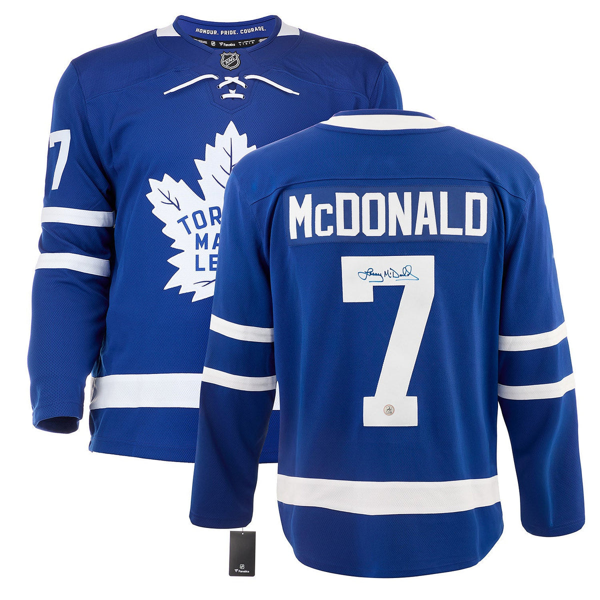 Lanny McDonald Autographed Toronto Maple Leafs Fanatics Breakaway Jersey product image 3, provided for visual reference and
