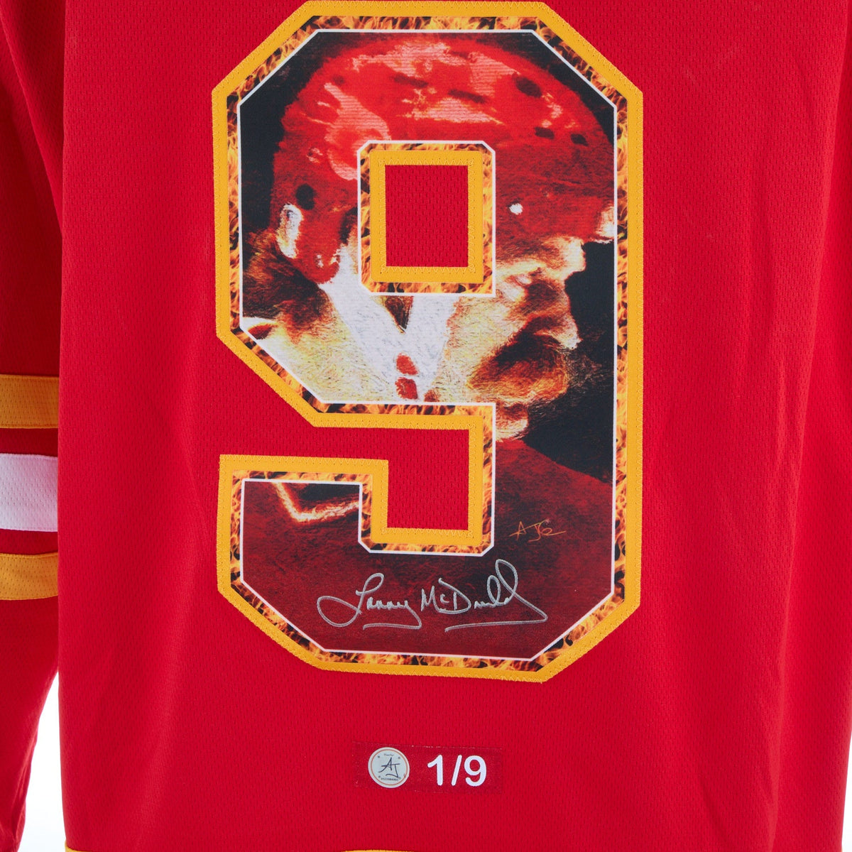 Lanny McDonald Signed Calgary Flames Legend Profile Art Jersey #1/9 product image 3, provided for visual reference and