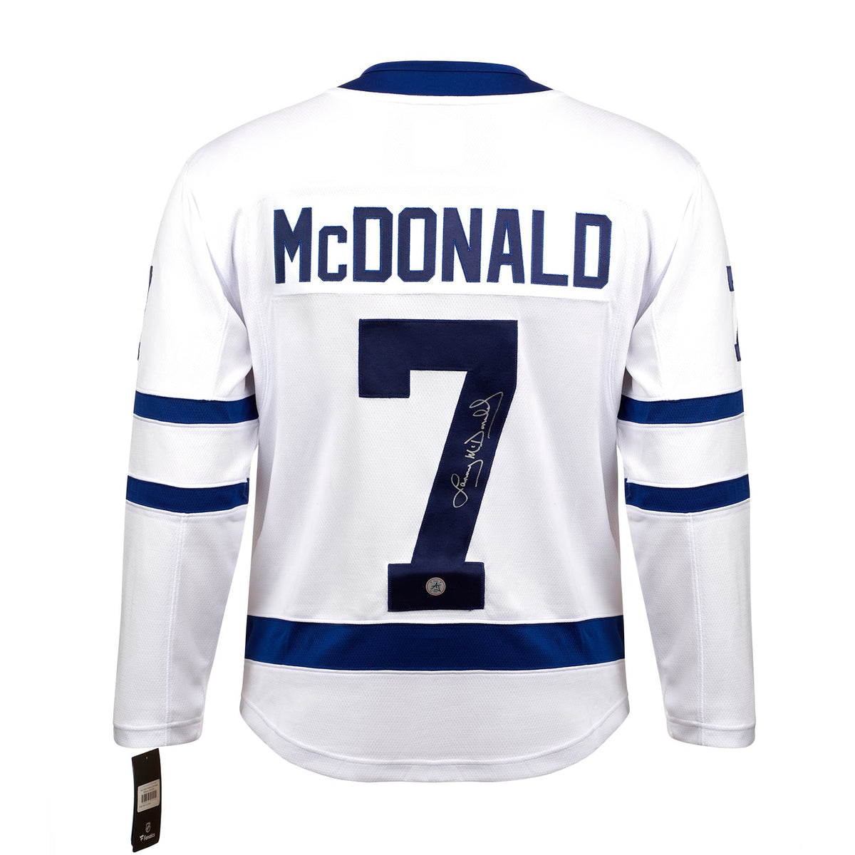 Lanny McDonald Autographed Toronto Maple Leafs White Fanatics Breakaway Jersey product image 1, provided for visual