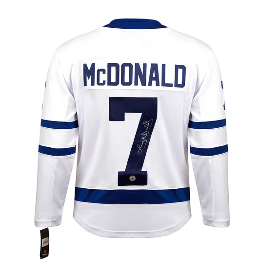 Lanny McDonald Autographed Toronto Maple Leafs White Fanatics Breakaway Jersey product image 1, provided for visual