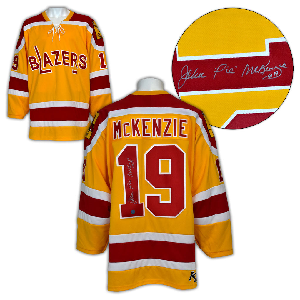 John Pie McKenzie Philadelphia Blazers Signed Vintage WHA Jersey product image 1, provided for visual reference and product