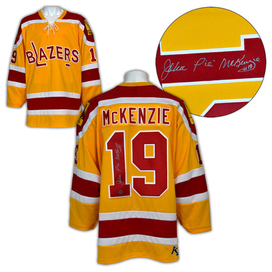 John Pie McKenzie Philadelphia Blazers Signed Vintage WHA Jersey product image 1, provided for visual reference and product