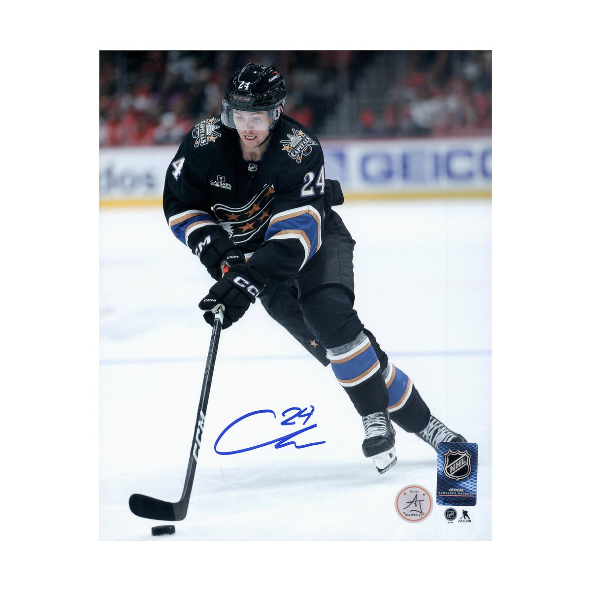 Connor McMichael Signed Washington Capitals Heritage Hockey 8x10 Photo product image 1, provided for visual reference and