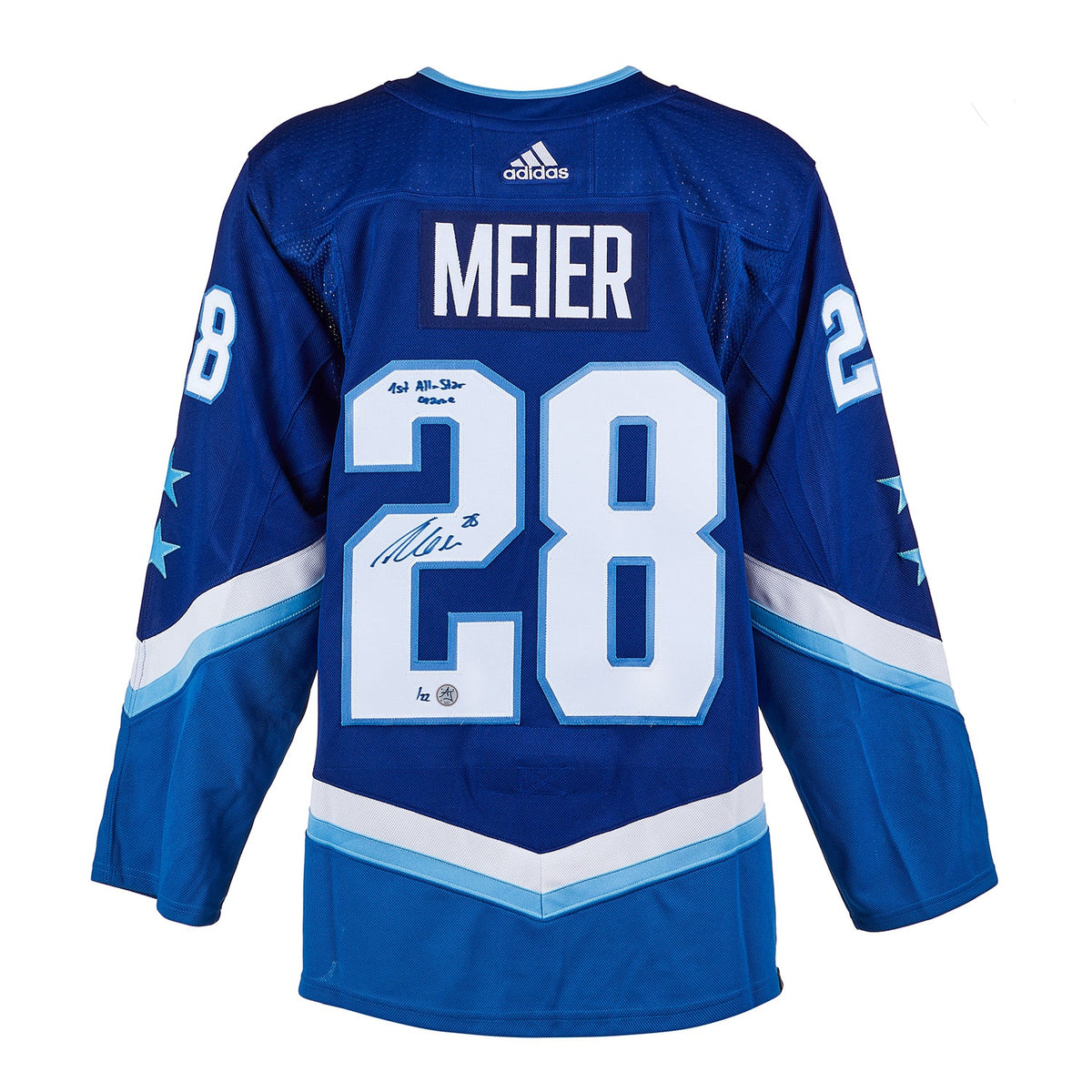 Timo Meier 2022 All-Star Game Signed & Inscribed 1st ASG adidas Jersey #/22 product image 1, provided for visual reference