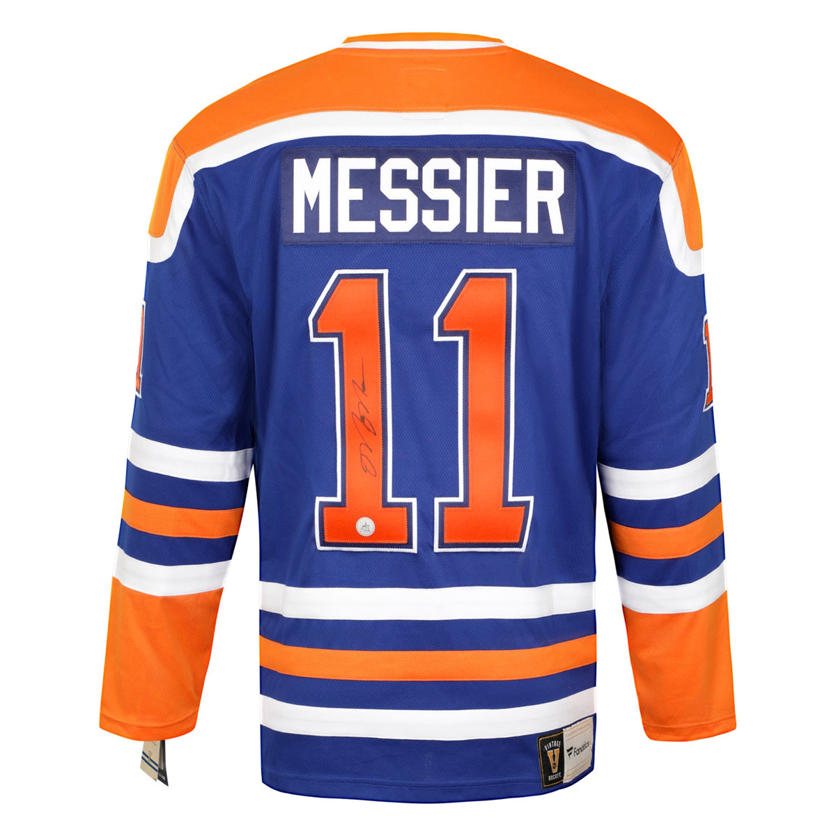 Mark Messier Signed Edmonton Oilers Throwback Breakaway Jersey product image 1, provided for visual reference and product