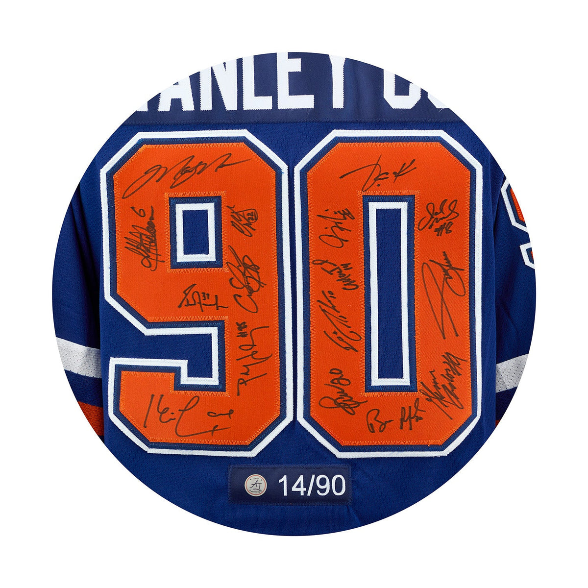 Edmonton Oilers 16 Player Team Signed 1990 Stanley Cup Classic Jersey #14/90 product image 3, provided for visual reference