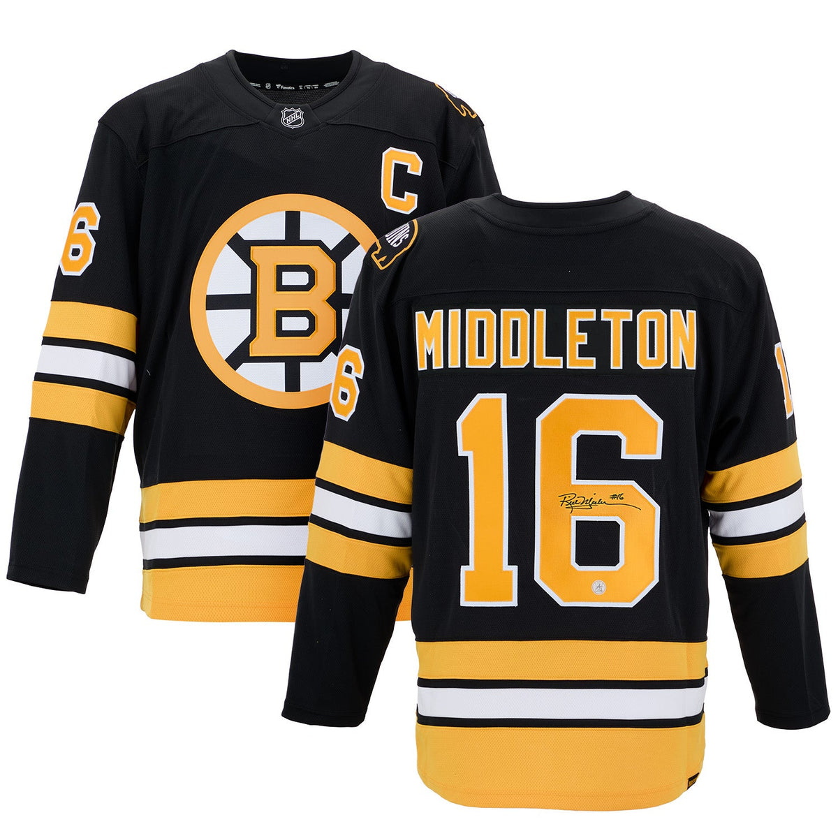 Rick Middleton Signed Boston Bruins Fanatics Breakaway Jersey product image 3, provided for visual reference and product