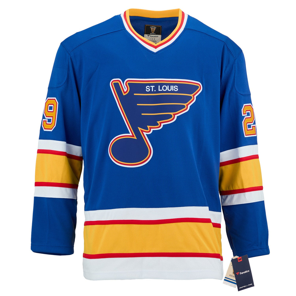 Greg Millen Autographed St Louis Blues Fanatics Throwback Jersey product image 2, provided for visual reference and product