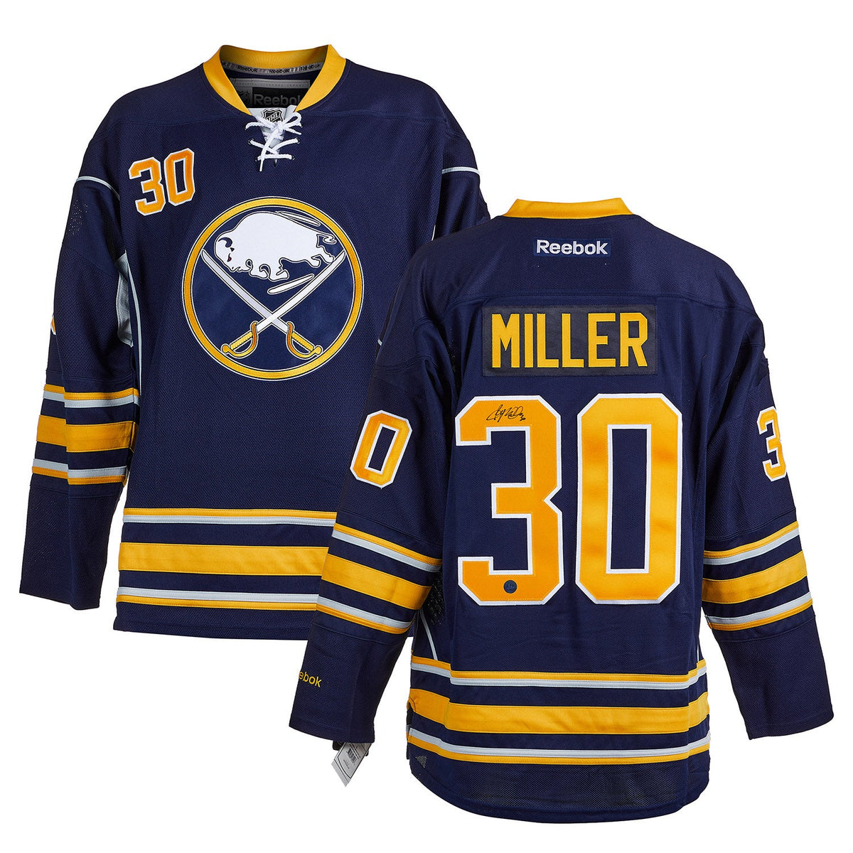 Ryan Miller Autographed Buffalo Sabres Vintage Reebok Jersey product image 3, provided for visual reference and product