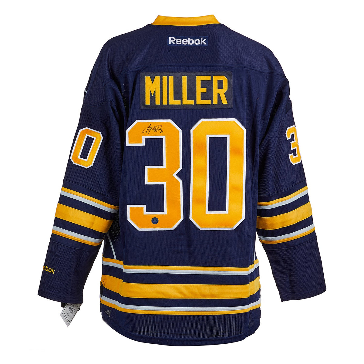 Ryan Miller Autographed Buffalo Sabres Vintage Reebok Jersey product image 1, provided for visual reference and product