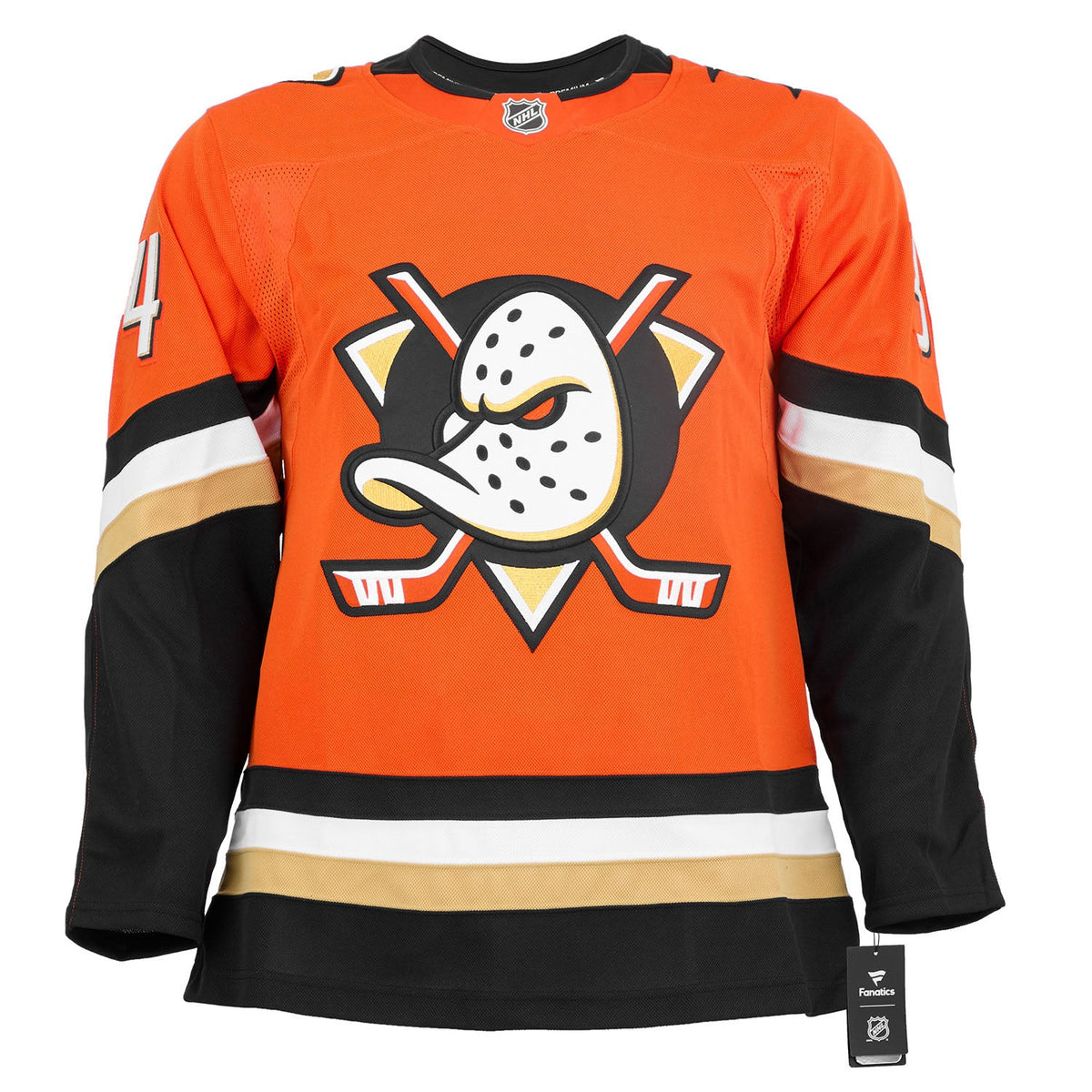 Pavel Mintyukov Signed Anaheim Ducks Orange Fanatics Premium Jersey product image 2, provided for visual reference and