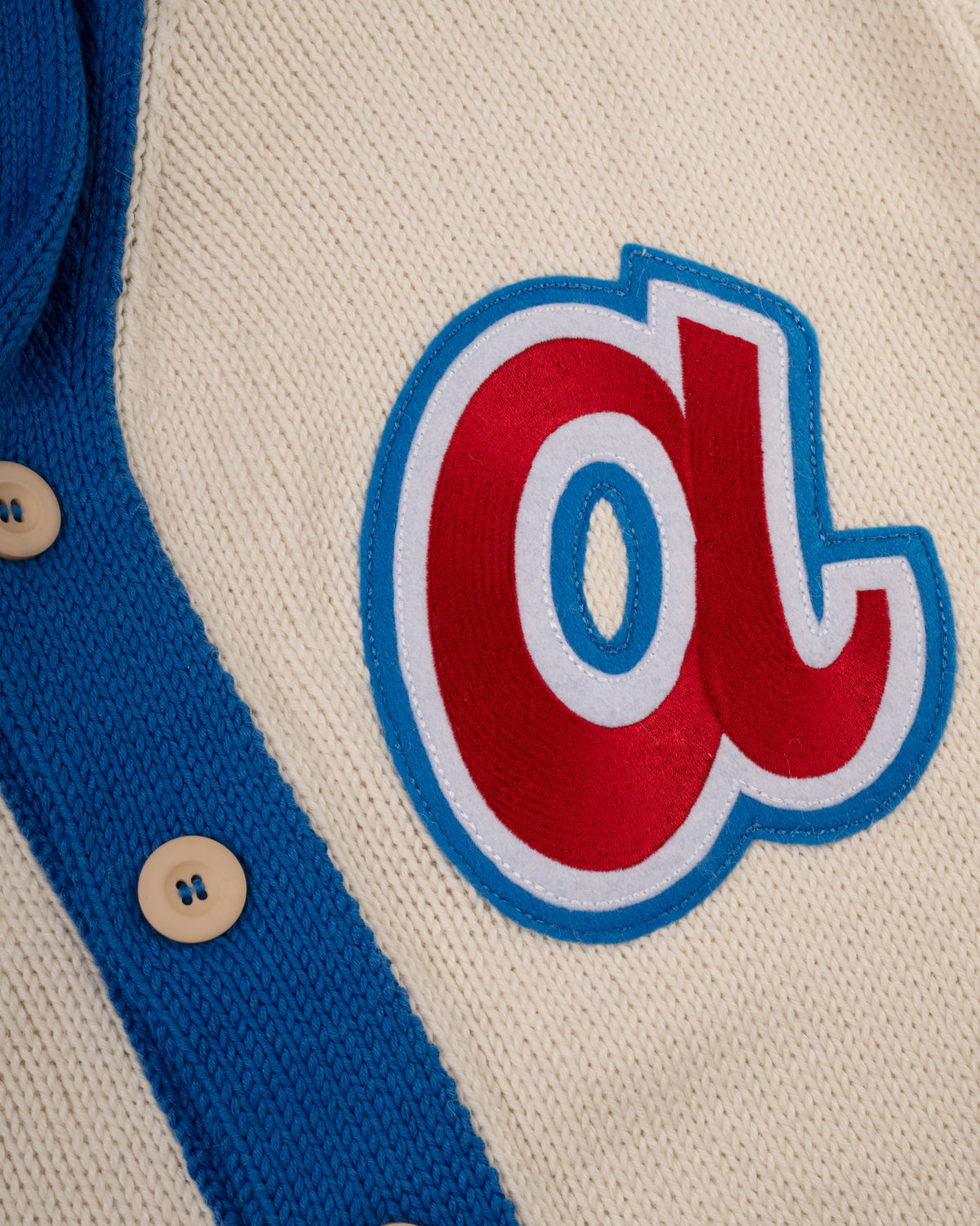 Atlanta Braves 1974 Wool Shawl Collar Sweater product image 2, provided for visual reference and product detail review
